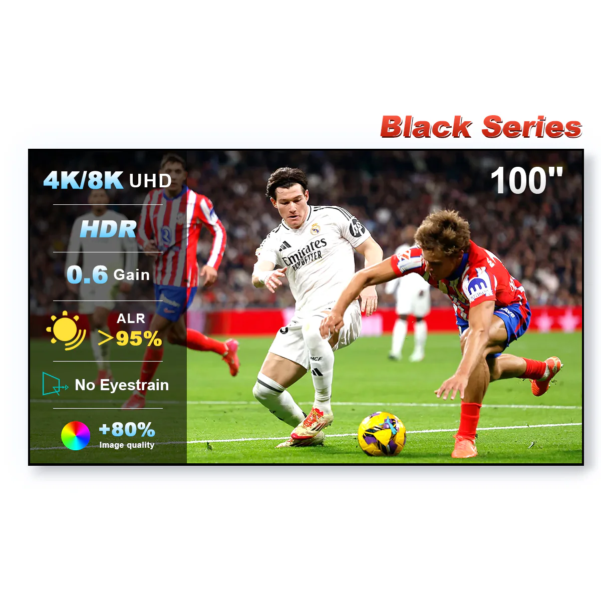 84''-150'' NothingProjector Black Series 95% ALR/CLR Ultra Short Throw Projector Screen - Image 14