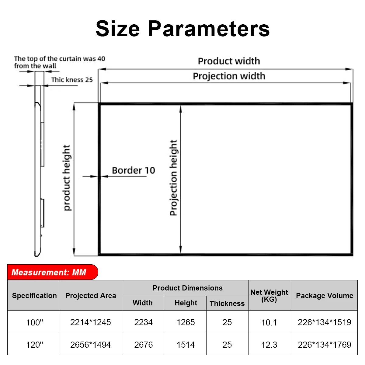 120 inch NothingProjector Black Series 95% ALR Ultra Short Throw Projector Screen - Image 14