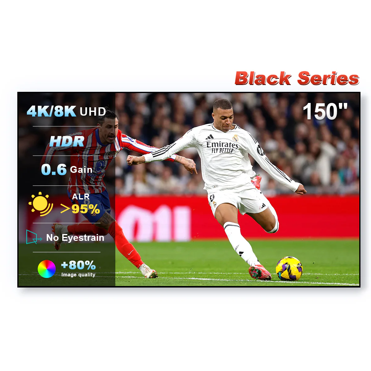 84''-150'' NothingProjector Black Series 95% ALR/CLR Ultra Short Throw Projector Screen - Image 21