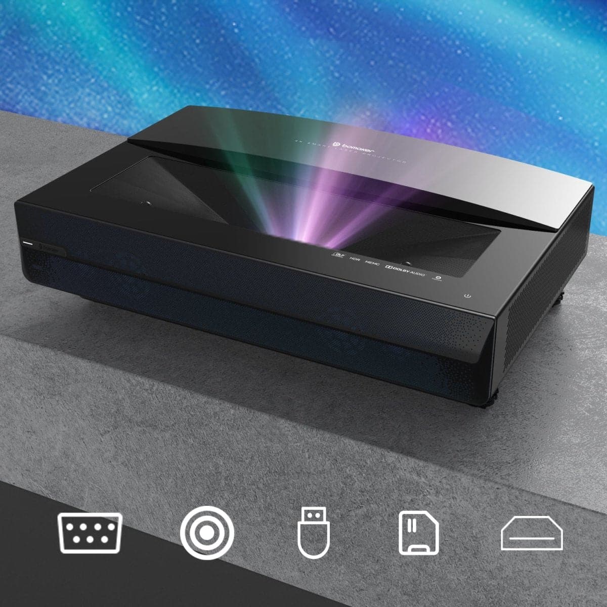 Bomaker Polaris 4K Laser TV2500 ANSI Dlp Smart UST Projector - Image 8