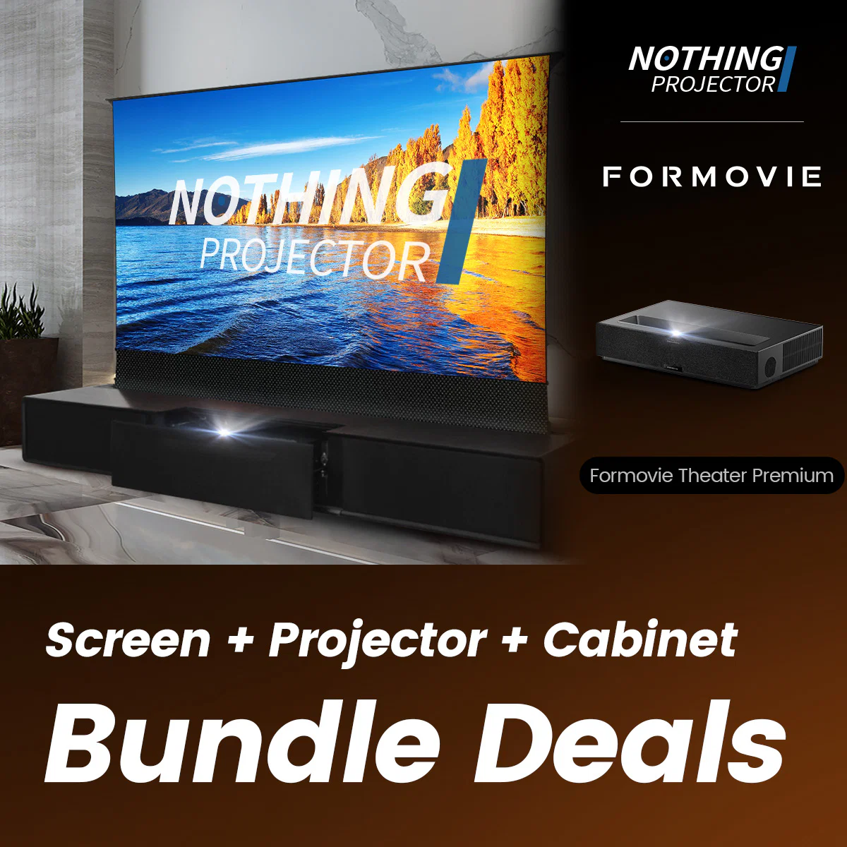 (Bundle) Formovie Theater Premium + Black Series Motorized ALR Screen + Flat Pack Laser TV Cabinet - Image 6