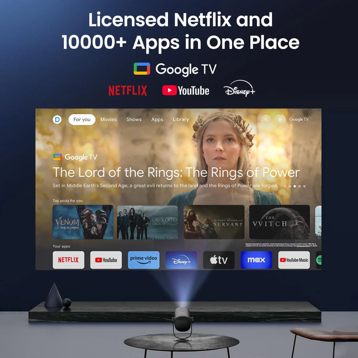 Dangbei Freedo Portable 1080P Google TV Projector With Licensed Netflix - Image 13