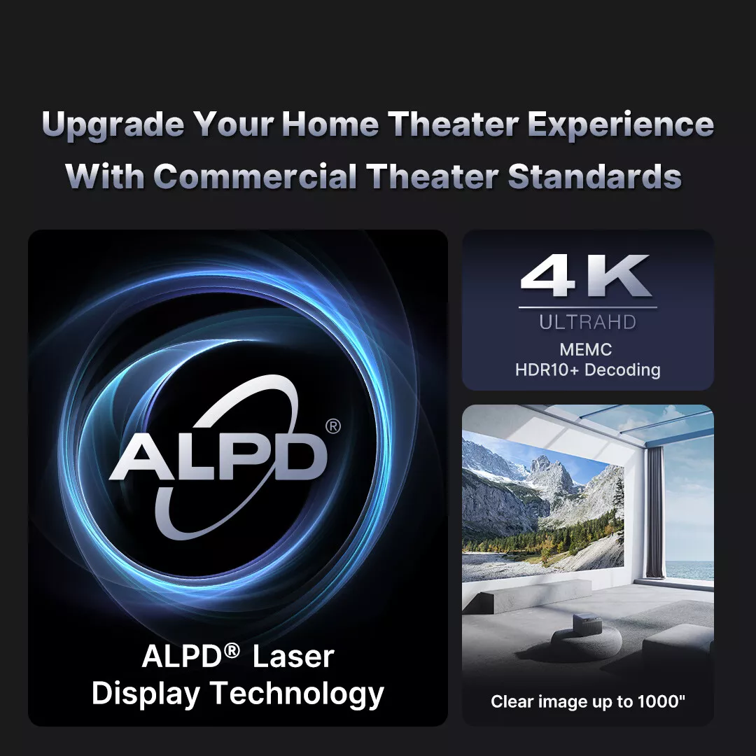 Formovie X5 PRO/X5 Portable Laser 4K 2266 CVIA Lumens Long Throw Projector ALPD Technology - Image 10