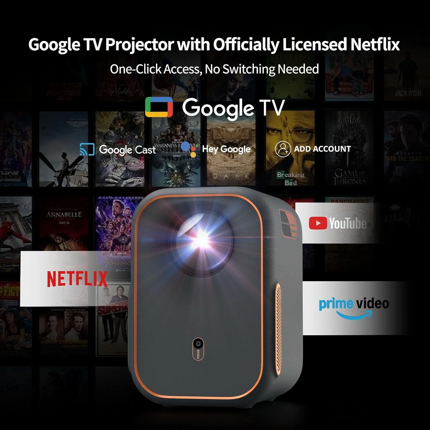 Formovie Xming Episode One Google TV Netflix LED Projector - Image 3