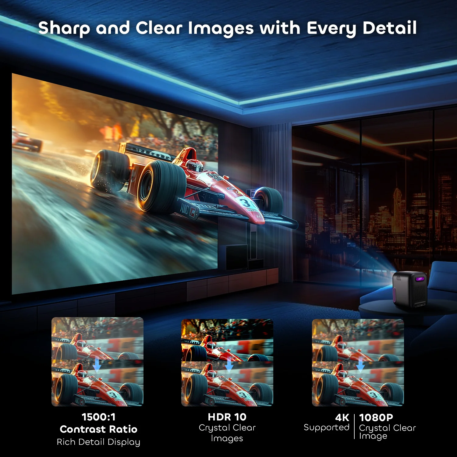 NothingProjector One Smart 1080P Full HD Portable Projector with Google TV, Netflix and WiFi Bluetooth - Image 12