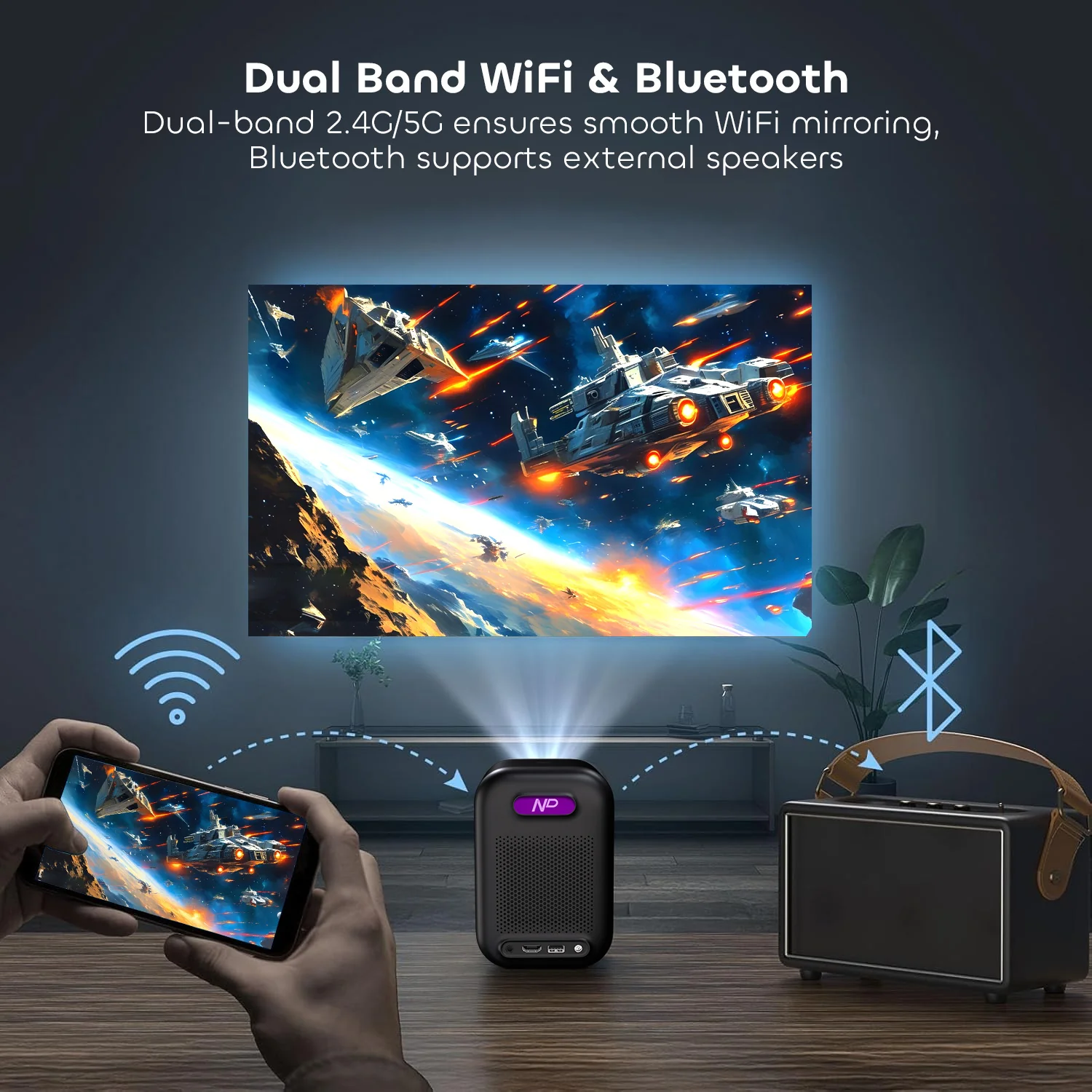 NothingProjector One Smart 1080P Full HD Portable Projector with Google TV, Netflix and WiFi Bluetooth - Image 15