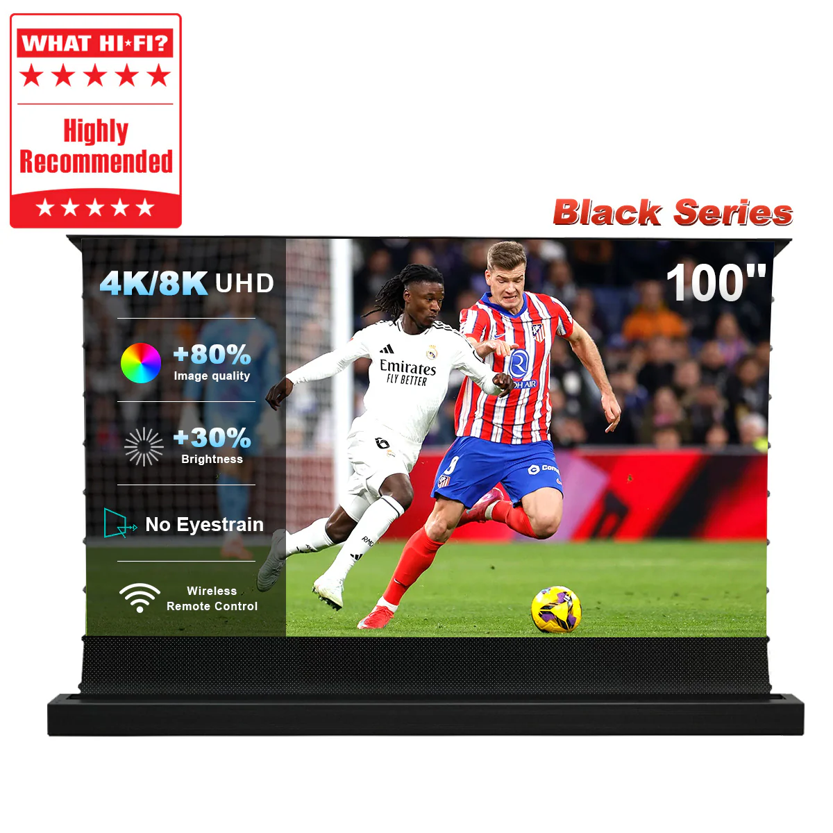 84''-130'' NothingProjector Black Series 95% ALR Motorized Floor Rising Screen For Ultra Short Throw Projector - Image 3