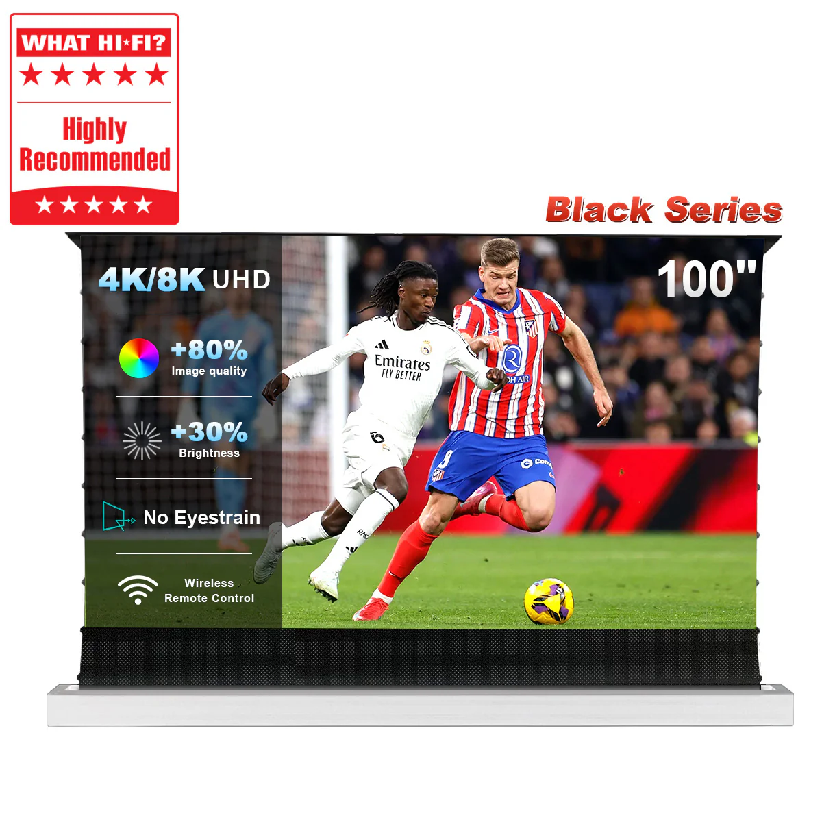 84''-130'' NothingProjector Black Series 95% ALR Motorized Floor Rising Screen For Ultra Short Throw Projector - Image 4