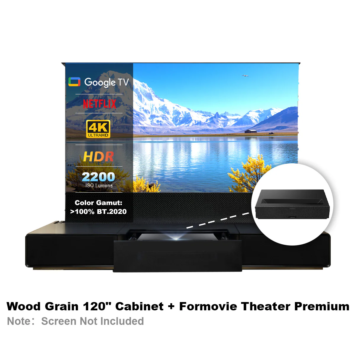 Shore Laser TV Cabinet + UST Projector Bundle (Pre-Assembled) - Image 15