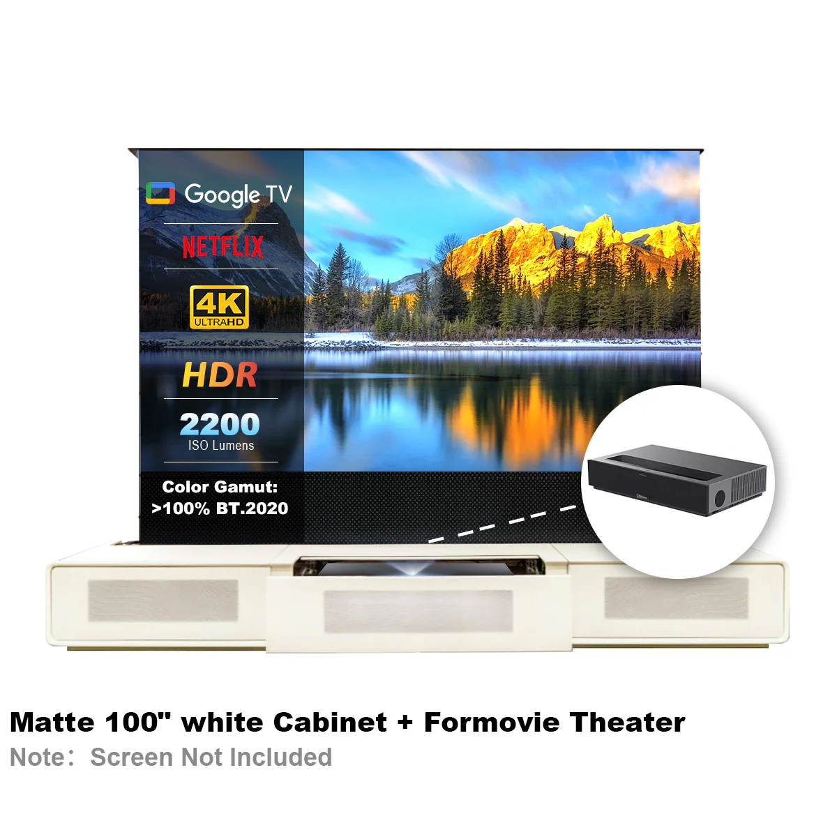 Shore Laser TV Cabinet + UST Projector Bundle (Pre-Assembled) - Image 35