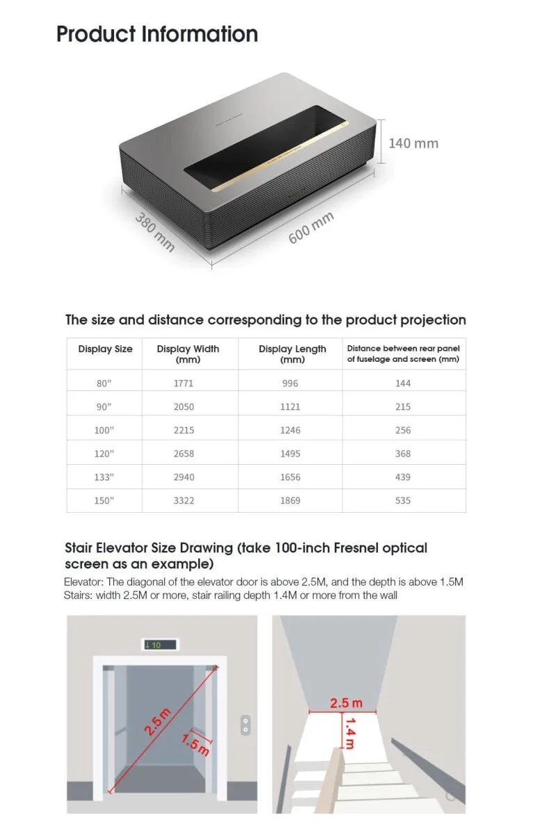 Formovie Wemax D30 Ultra Short Throw Laser Projector 3000ANSI ALPD 3.0 - Image 7